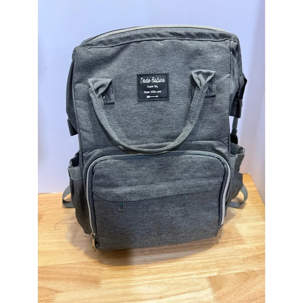 Dodo Babies Diaper Bag‎ Backpack – Gray – Excellent Condition
